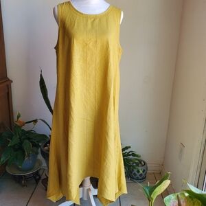 Cynthia Rowley Mustard Asymmetrical Dress Sleeveless